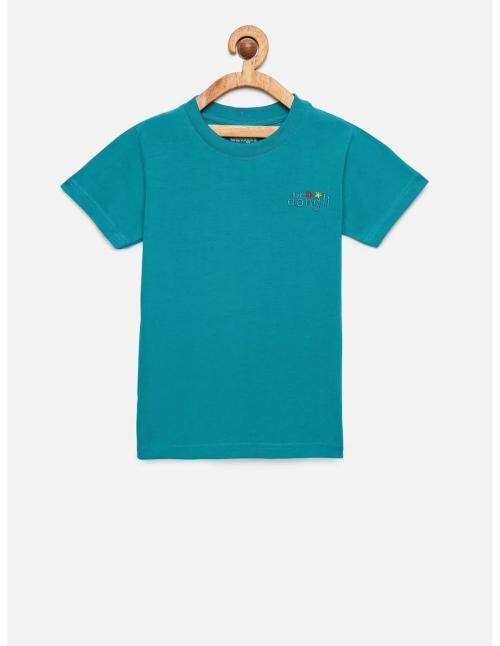 DONGLI Half Sleeve TBlue top Boys Casual Pack of 1 Tshirts
