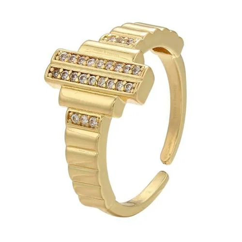 Young & Forever Mothers Day Gifts Fashion Ring Square Cut AAA Cubic Zirconia Geometric Bars Engagement Ring Sterling Silver Engagement Wedding Ring Female Ring Commitment Promise Ring