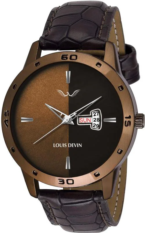 Louis Devin Analog Brown Watch For Men (Ld-Bw030-Brwn)