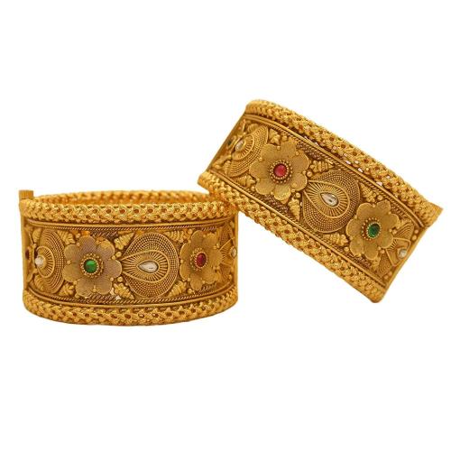 OMORFO Yellow GoldPlated Brass Bangle For Women's JioMart