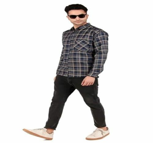 STITCHCRAFT STYLE Check Shirt for Men Full Sleeves Formal Check Shirts Big Checks Shirts for Men Office Wear Plaid Checkered Shirt Casual Office Wear (Multi)