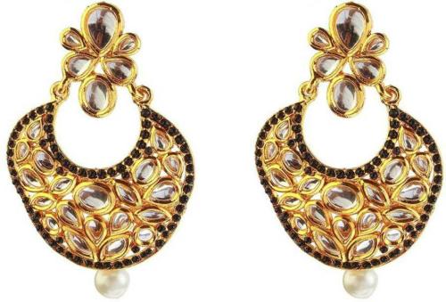 Jewelmaze Alloy, Zinc Gold-Plated Gold Drops And Danglers Earrings (Women)