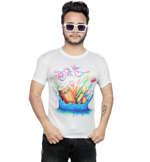 FABELE Printed Men's Holi Tshirt, Holi T-shirt