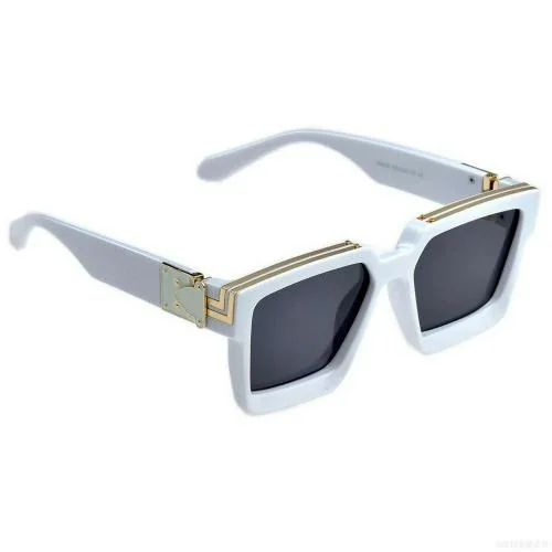 Badshah Inspired UV Protected Sunglasses for Men (White-Black)