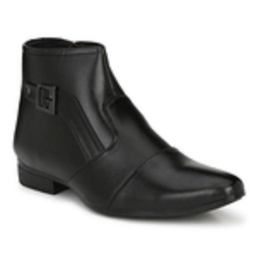 RANWAY SHOE Men's Black Synthetic High Ankle Boots