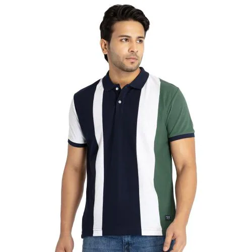 Status Quo Mens Striped Polo T-Shirt