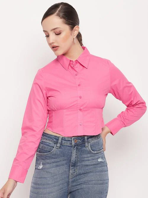 MADAME Women Hot Pink Shirts