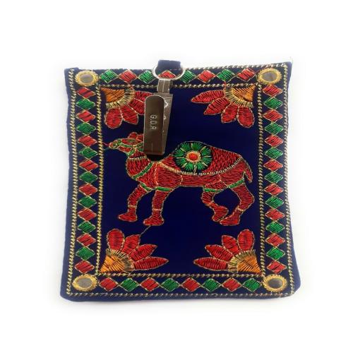 Unique Fashion Mirror Design Velvet Mobile Pouch With Waist Clip