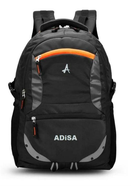 ADISA 32L large laptop backpack office bag college travel back pack with rain cover BP043-BLACK