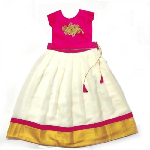 KRINTH Festive Season's Girls Lehenga Choli Ethnic Wear Set Embroidered Lehenga, Choli and Dupatta Set