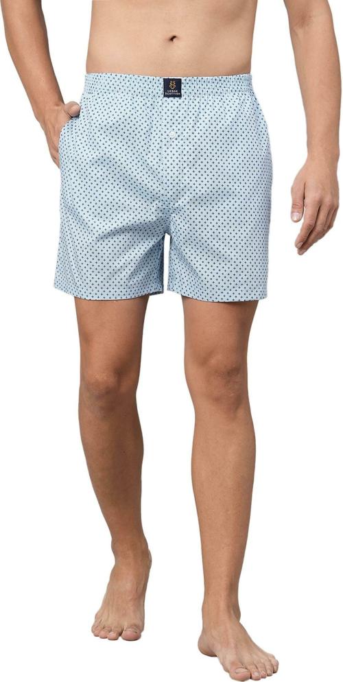 Urban Scottish Blue Printed Pure Cotton Men Boxer