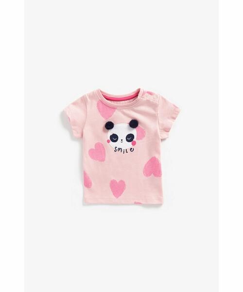 Mothercare Girls Pink Cotton Printed T-shirt
