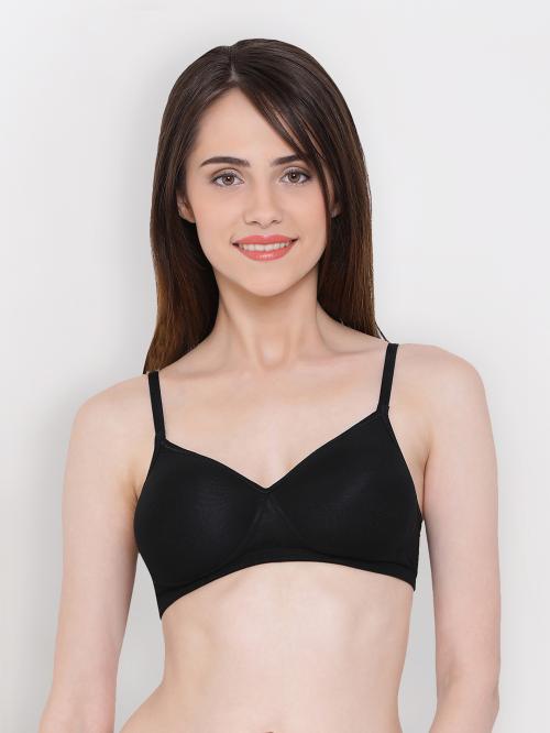 Clovia Black Solid Lace Single T-Shirt Bra