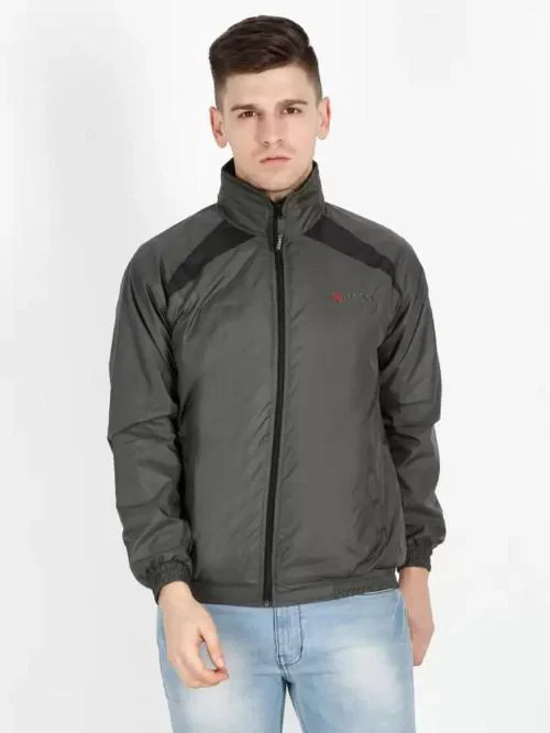 OJASS Full Sleeve Solid Men Jacket (Olive Green)