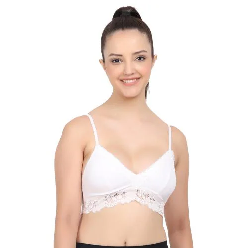 Amour Secret Lightly-Padded Full Coverage Seemed Sports Bra For Women SB9065 White-L