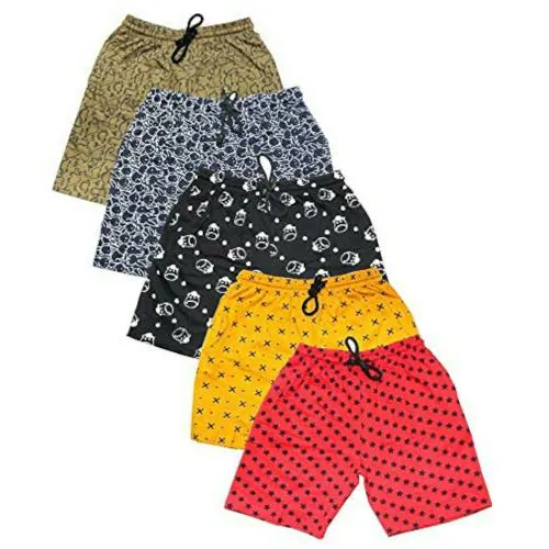 IGNOTO (Pack of 5) Men's Super Combed Cotton Regular Fit Boxer Shorts with No Marks Waistband & Dual Side Pocket