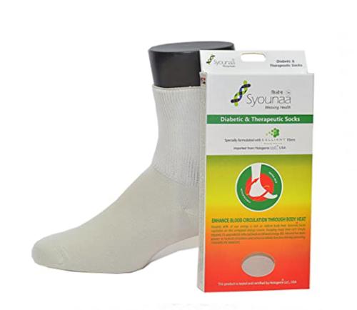 Syounaa Beige Diabetic Care and Therapeutic Socks for Men and Women (Pack Of 1 Pair)
