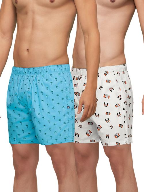 XYXX Pack of 2 Intellieaze Super Combed Cotton Remix Men Boxers