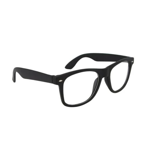 Clear Lens Black Frame Wayfarer Sunglasses for Men and Women