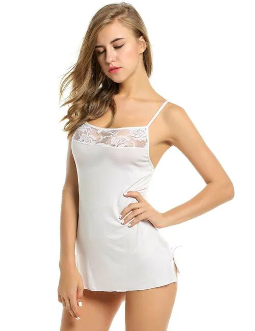 Boldwink Womens White Nylon Blend Modern Above Knee Dress