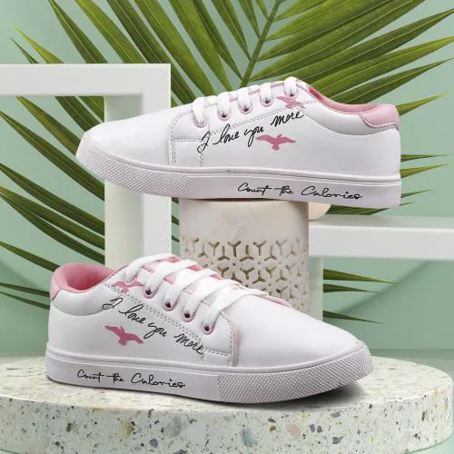 DEAS Stylish Trendy Lightweight Canvas Casual High Top Sneaker Shoes for Women's & Girls| Sneakers| White Sneakers|Running Shoes