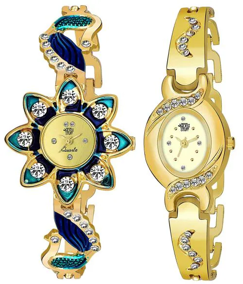 SWADESI STUFF Analogue Gold Dail Watch For Women- (SWBG & S MODEL)