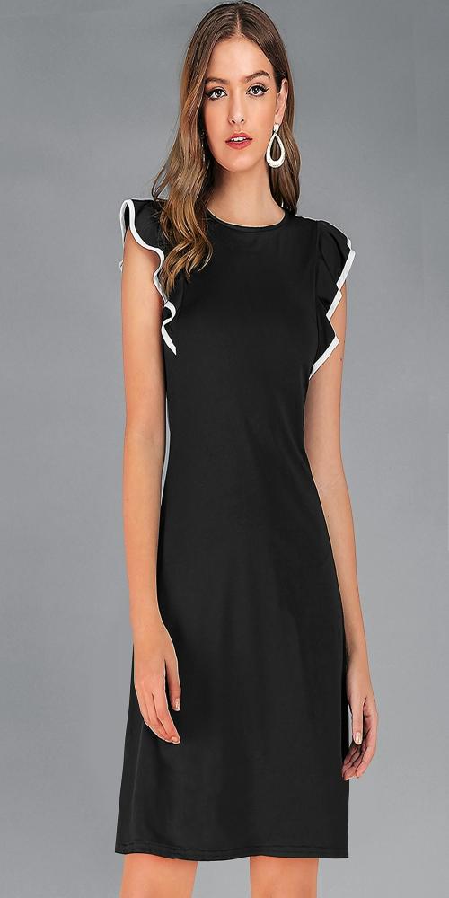 Aihole Women A-line Black Dress ()