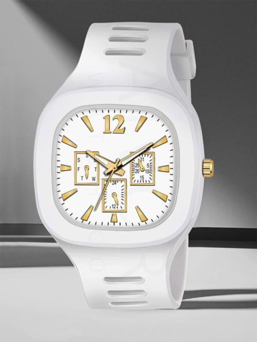 ADAMO Men's Designer White Dial Analog Watch - 901WWI01