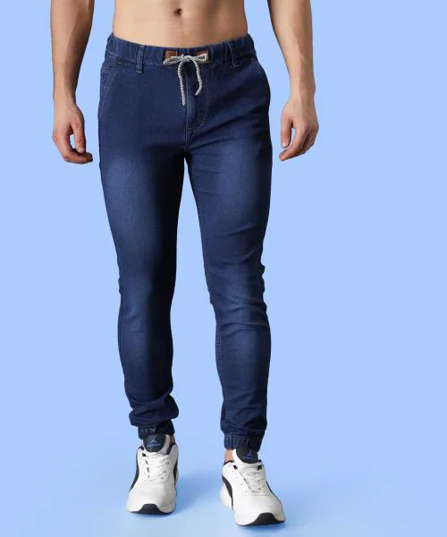 Buy ZAYSH Jogger Fit Men Mid Rise Cotton Blue Jeans(JOG02-01) Online at ...