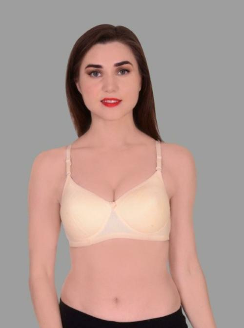 BYGROW Gold Lightly Padded Cotton Blend T-Shirt Bra (Size 34 B)