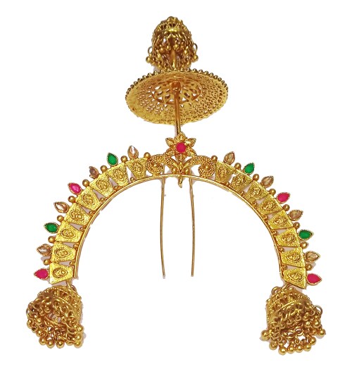 Buy Stylish Traditional Golden Hair Juda pin Khupa pin Bun Clip comb cilp (Gold) Bun Clip with