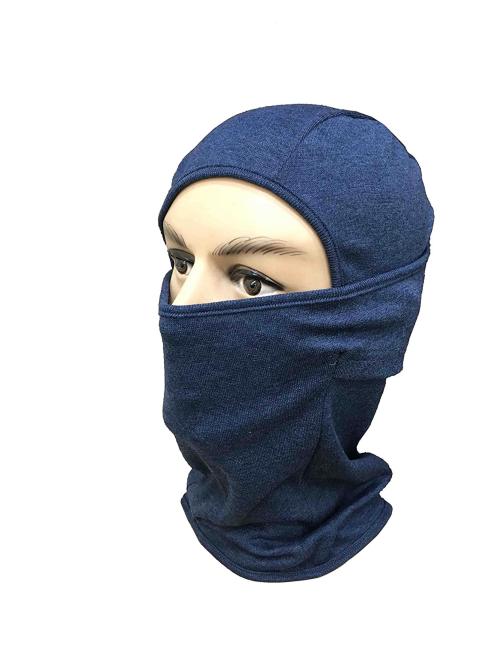 Gajraj Navy Melange Cotton Face Mask