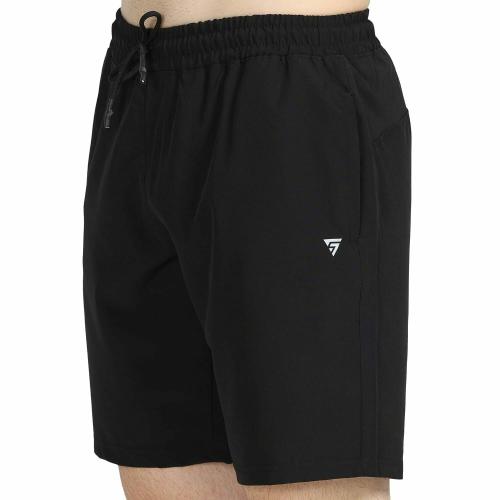 FIVE SEVEN N S Lycra Mens Shorts | Gym & Outdoor Cargo Shorts | Quick Dry Light Weight Black