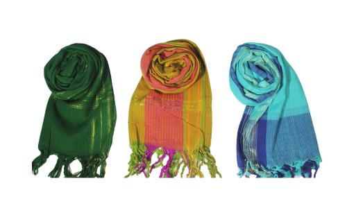 NAM NALINAM Women's Dupatta Plain Cotton Multicolor Stoles/ Scarfs/ Shawl Combo (Pack of 03) JM024