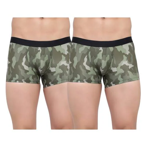 Buy Bruchi Club Pack of 2 Men's Green camouflage Trunks | briefs ...