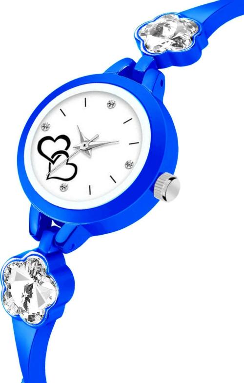 TWIXY Analog White Dial and Blue Strap Watch for Girls