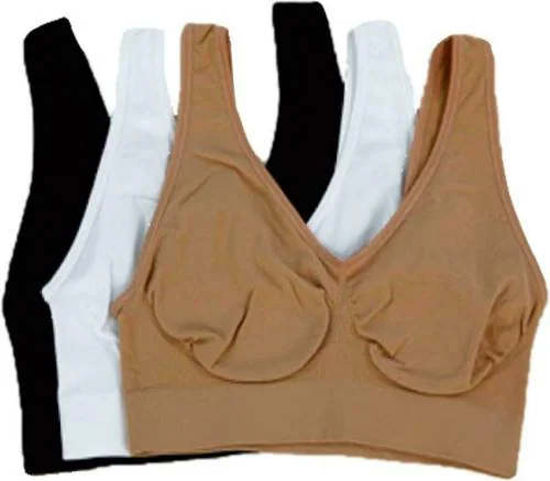 SHONAFABS Multicolor Cotton Blend Pack of 3 Bra