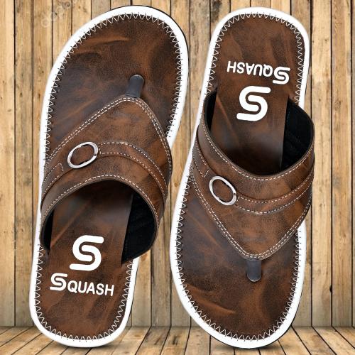 Squash Extra Comfort Brown Casual Stylish Slippers For Men