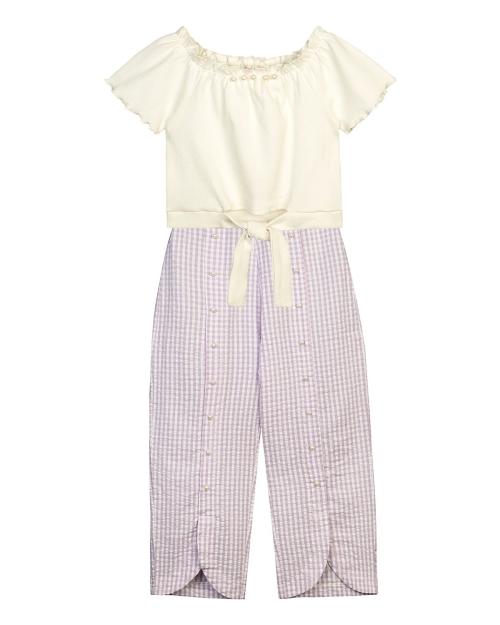 Budding Bees Girls Jersey Top-Pant Set