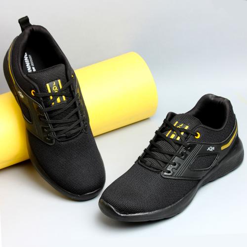 JQR-AJIO-431-Black-gold,Running Shoes