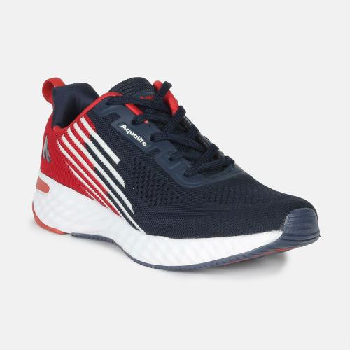 Aqualite Mens Navy Blue, Red Running Shoes
