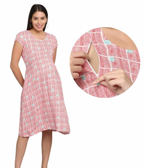 Buy Morph Maternity Feeding Dress For Women With Hidden Double Side