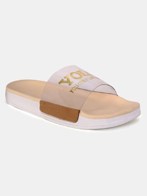 AMACLASS Women's Flip Flop Slippers-Beige