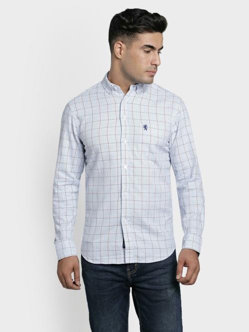 Red Tape Men's Sky Blue Pure Cotton Shirt