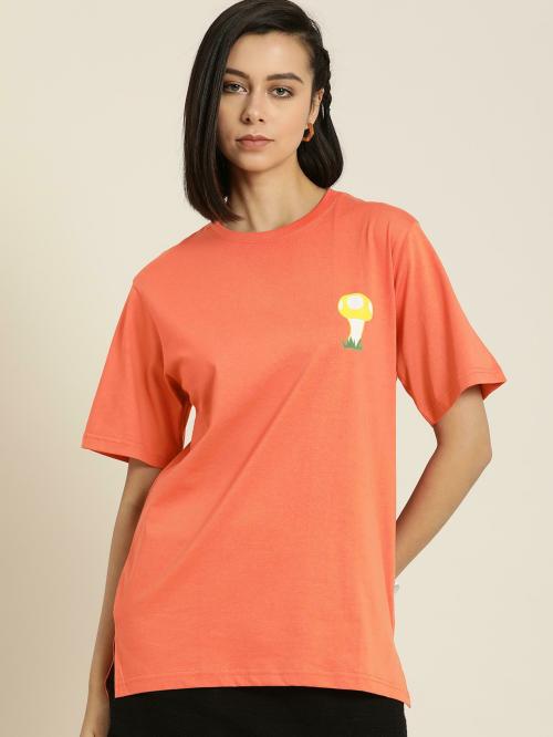 Difference of Opinion Coral Oversized T-Shirt