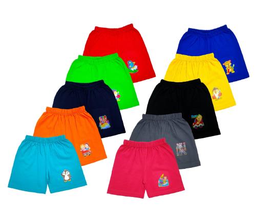 Baba & Baby 100% Cotton Kids Shorts for Boys & Girls Regular Fit Casual Short Pack of 10_2-3Y