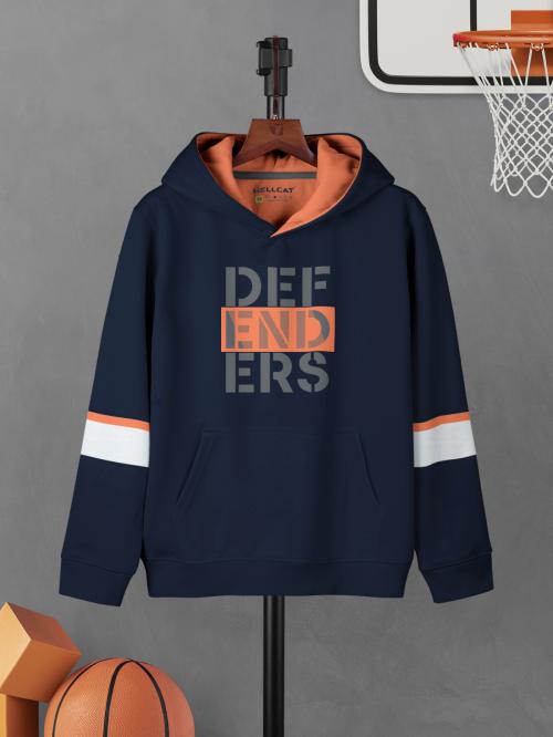 HELLCAT Boys Printed Cotton Blend Hoodie Sweatshirt Pack of 1