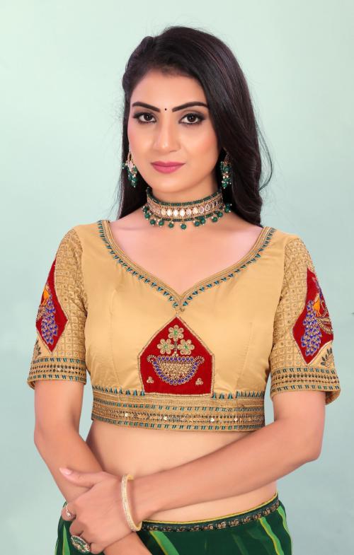 RAMBHA FANCY VALVET AND SATIN TRADITIONAL BLOUSE