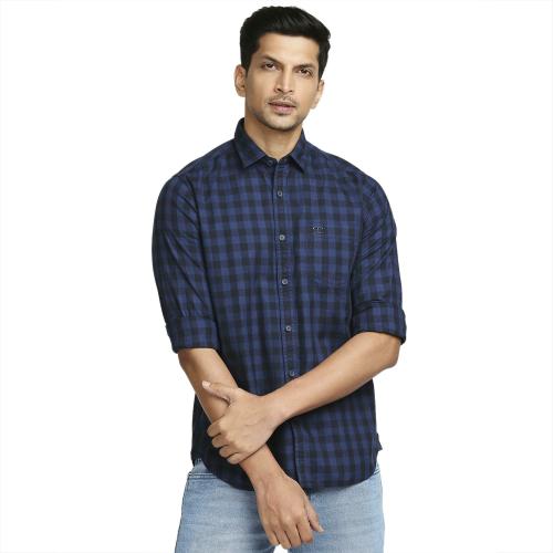 COLORPLUS Men Medium Blue Casual Shirt
