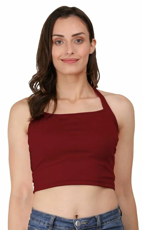 AD2CART A1588 Womens's Halter Neck Crop top Redaymade Saree Blouse